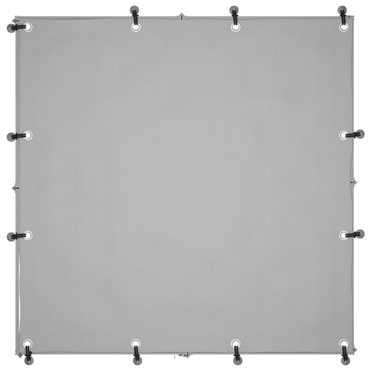 Perrera de acero negro 10x110x110 cm