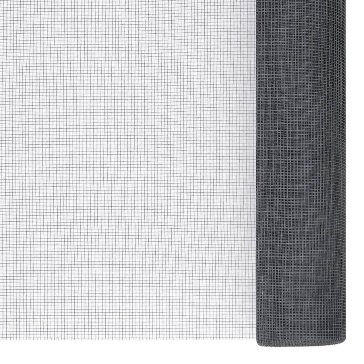 Malla mosquitera de fibra de vidrio gris 60x1000 cm