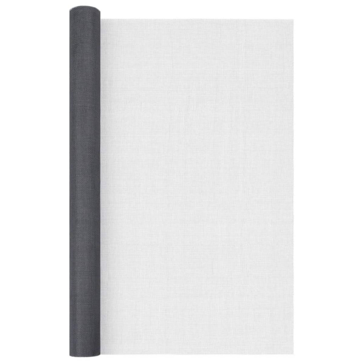 Malla mosquitera de fibra de vidrio gris 60x1000 cm