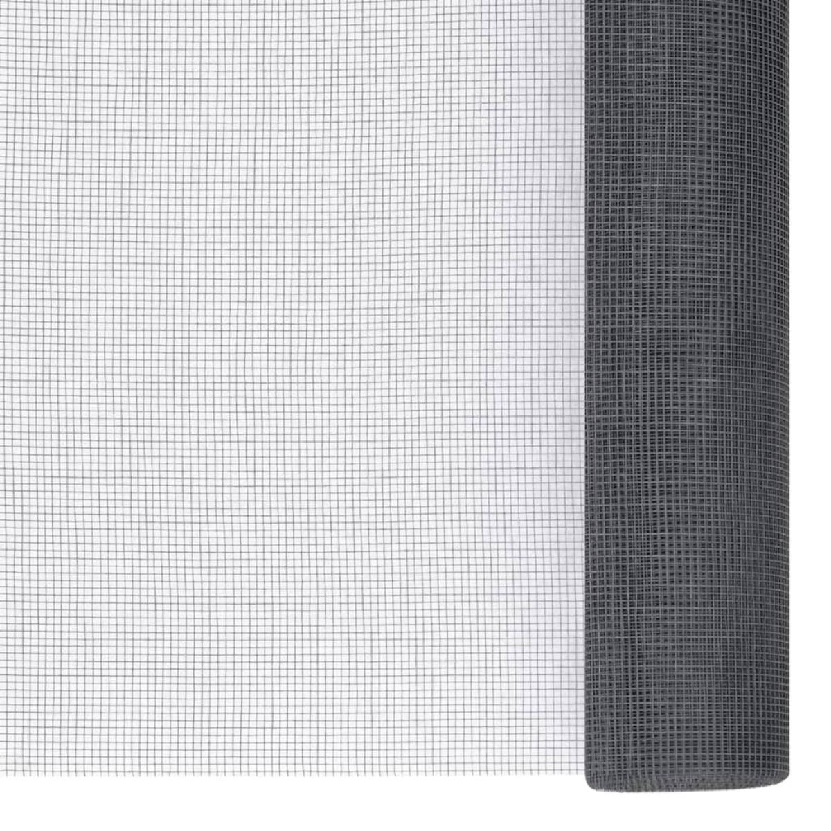 Malla mosquitera de fibra de vidrio gris 80x2000 cm