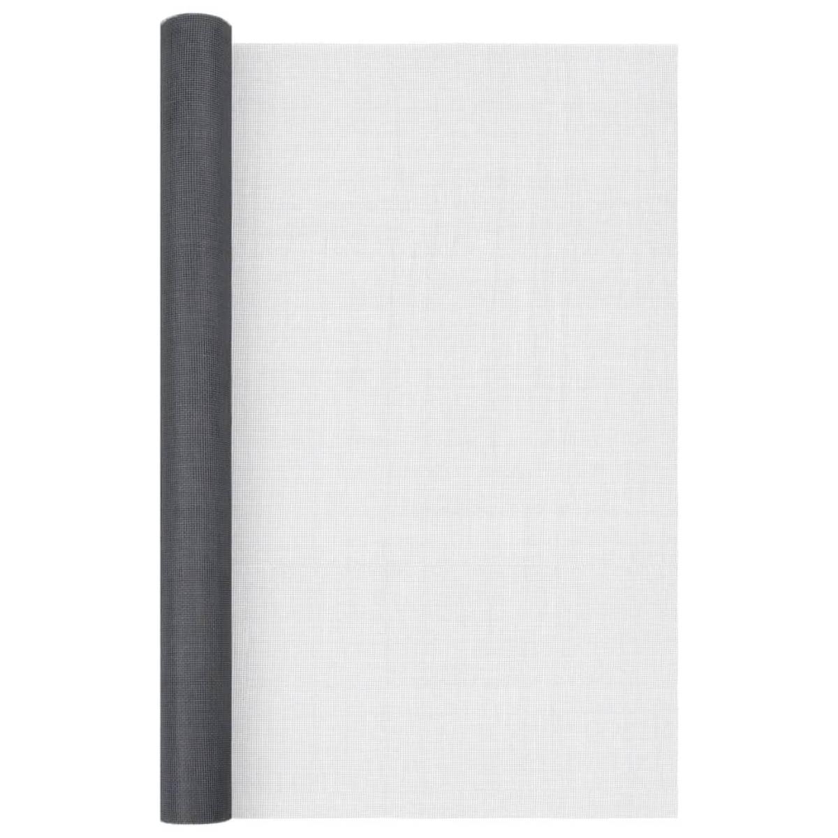 Malla mosquitera de fibra de vidrio gris 80x2000 cm