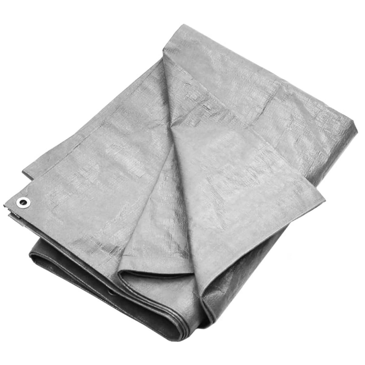 Lona HDPE gris 180 g/m² 2x3 m