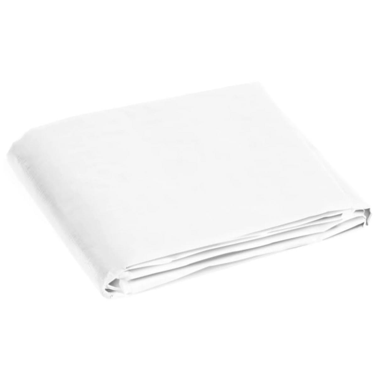 Lona HDPE blanco 180 g/m² 6x6 m