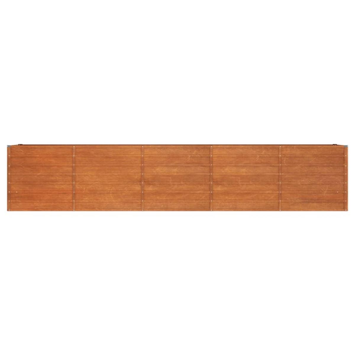 Arriate oxidado de acero corten 400x80x77 cm