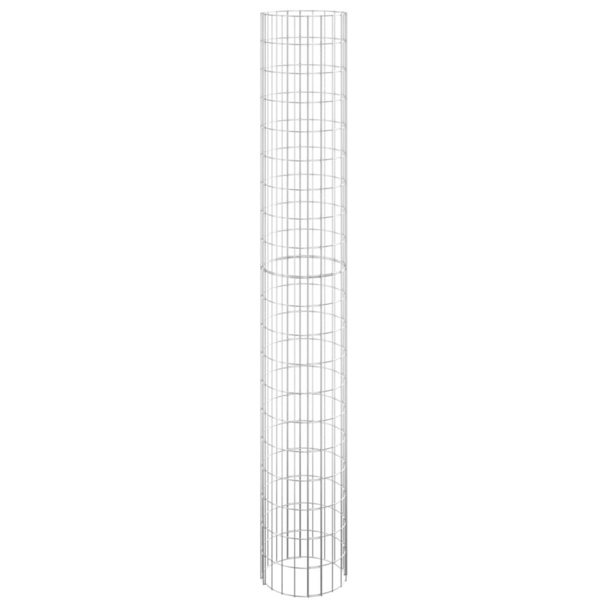 Poste circular de gaviones acero galvanizado Ø30x200 cm