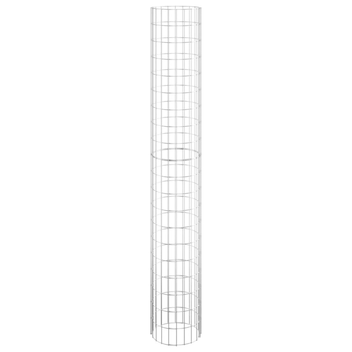 Poste circular de gaviones acero galvanizado Ø30x200 cm