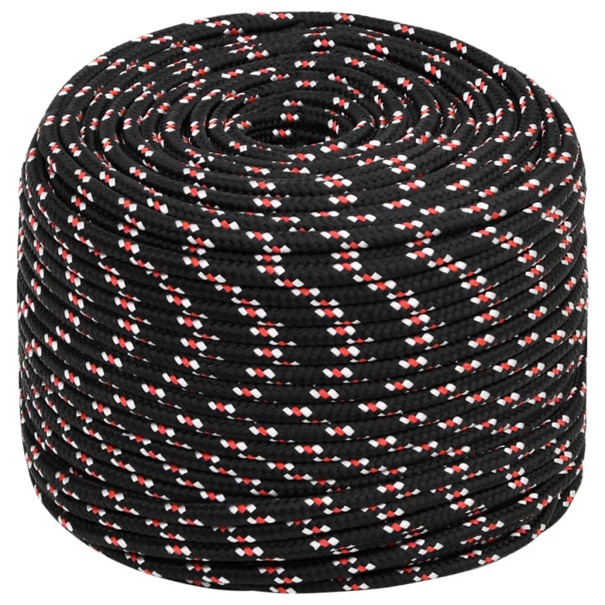 Cuerda de barco polipropileno negra 6 mm 50 m