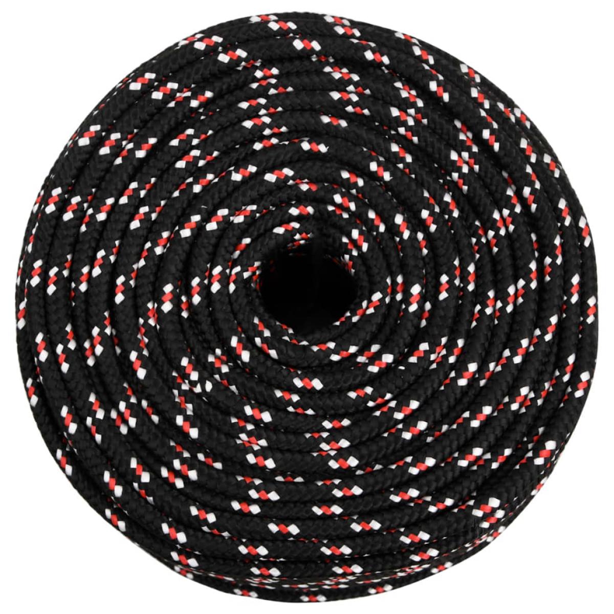 Cuerda de barco polipropileno negra 6 mm 50 m