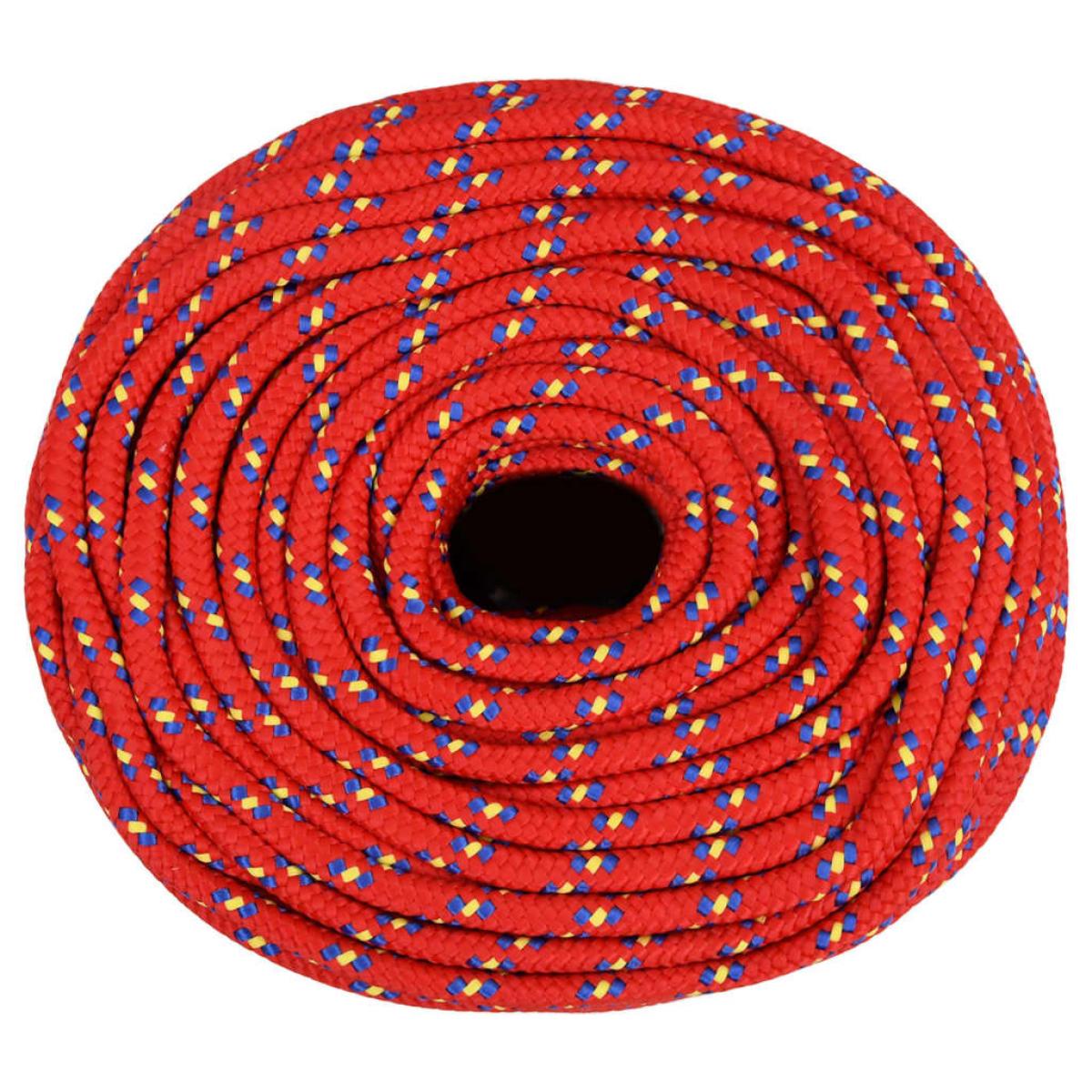 Cuerda de barco polipropileno rojo 10 mm 25 m