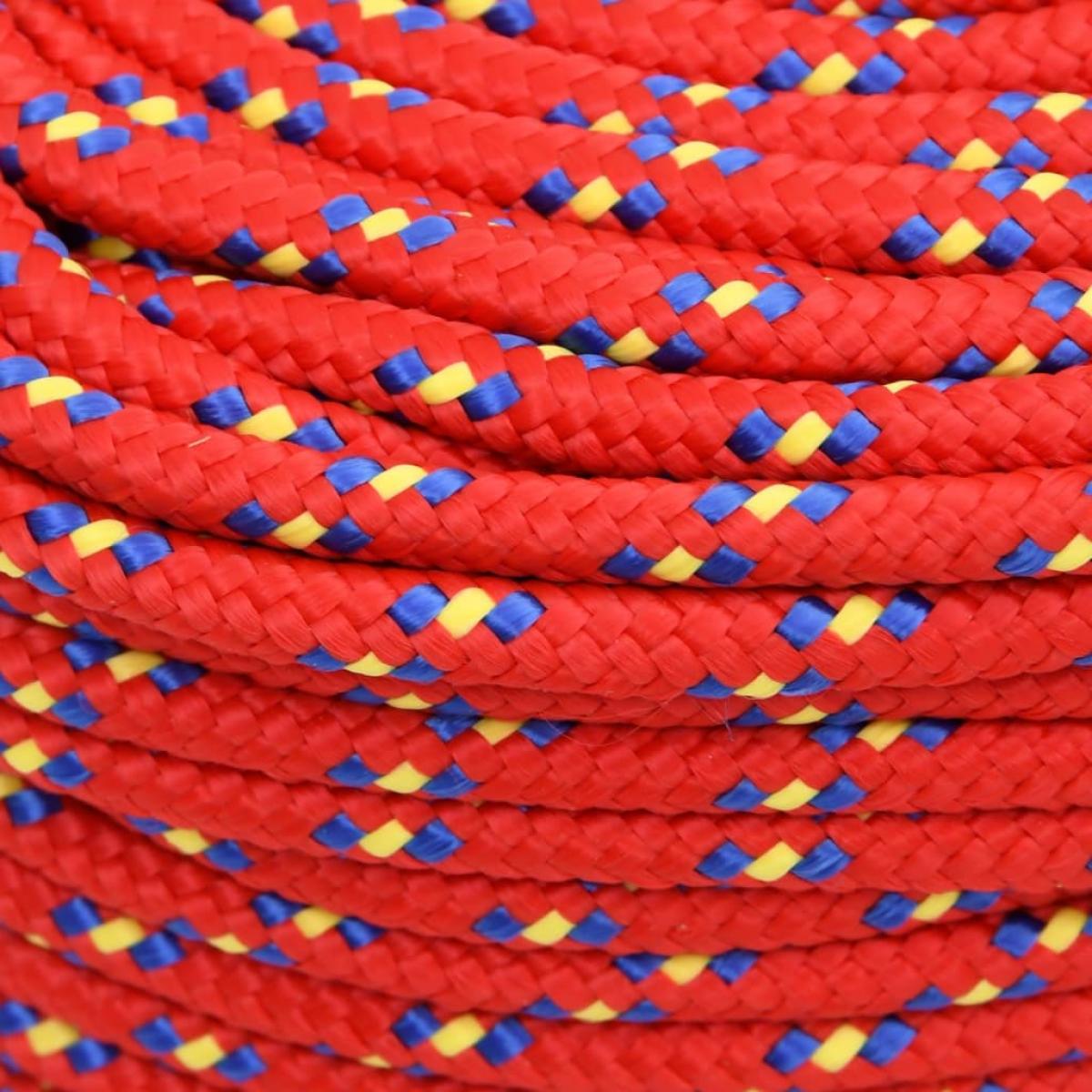 Cuerda de barco polipropileno rojo 10 mm 25 m