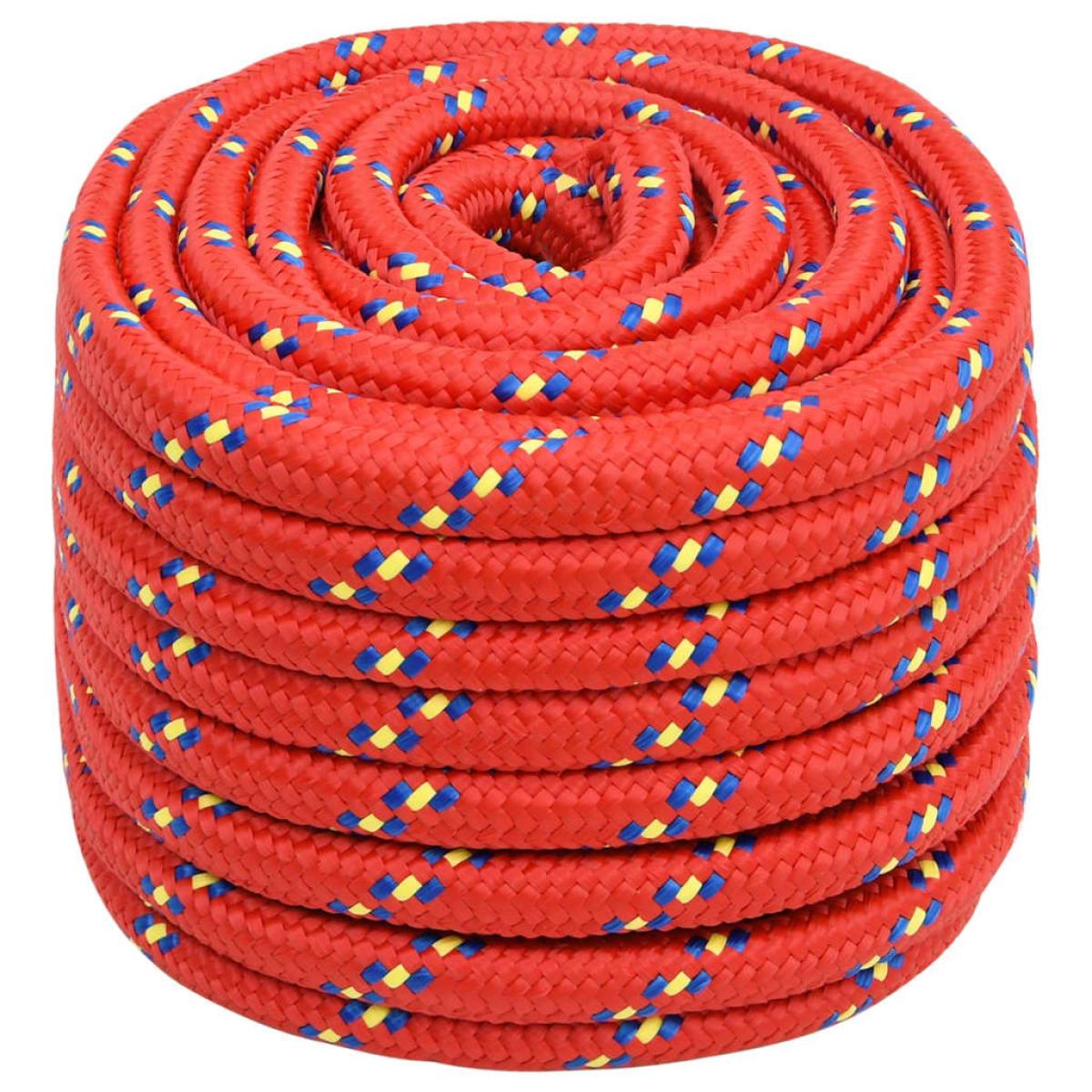 Cuerda de barco polipropileno rojo 20 mm 50 m