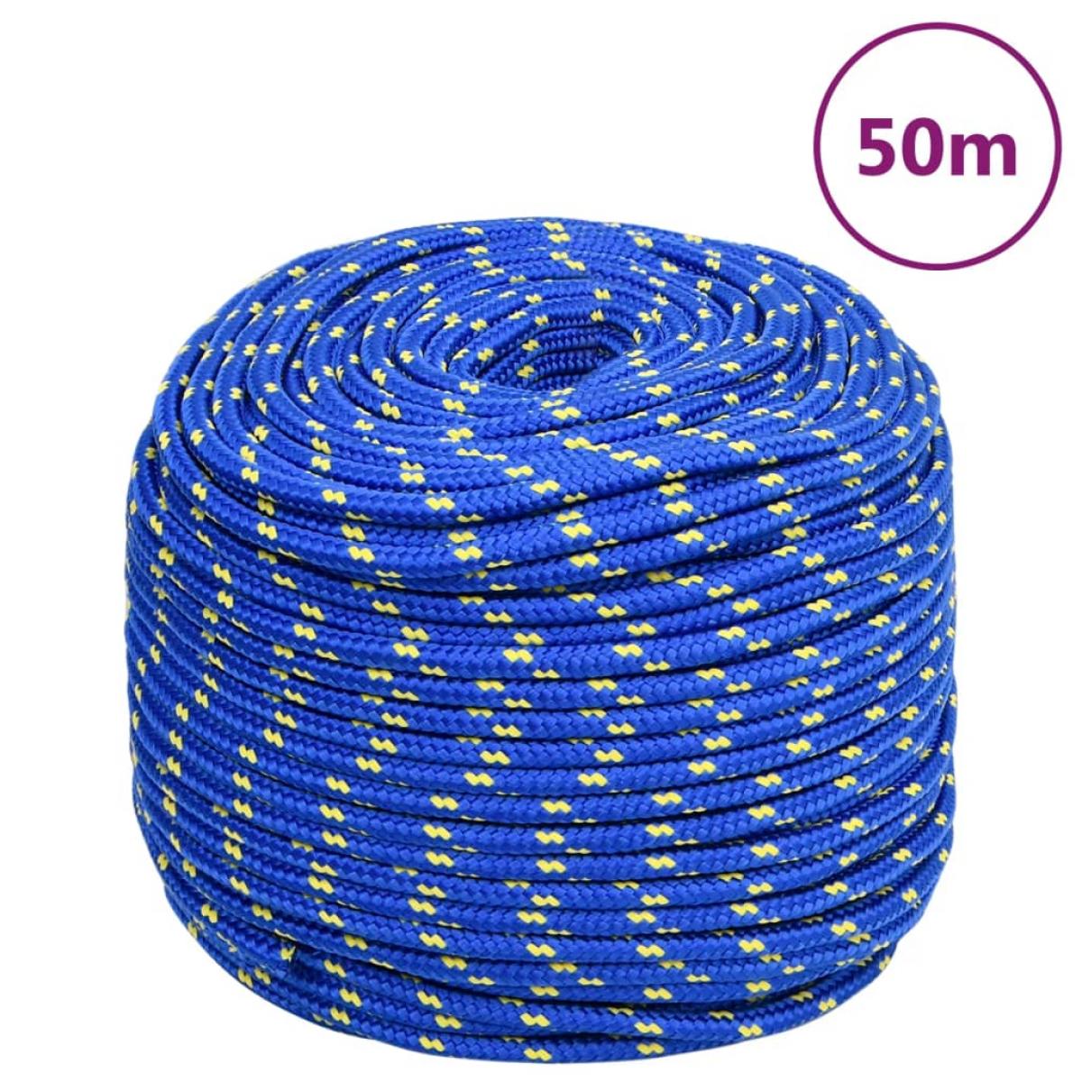 Cuerda de barco polipropileno azul 8 mm 50 m