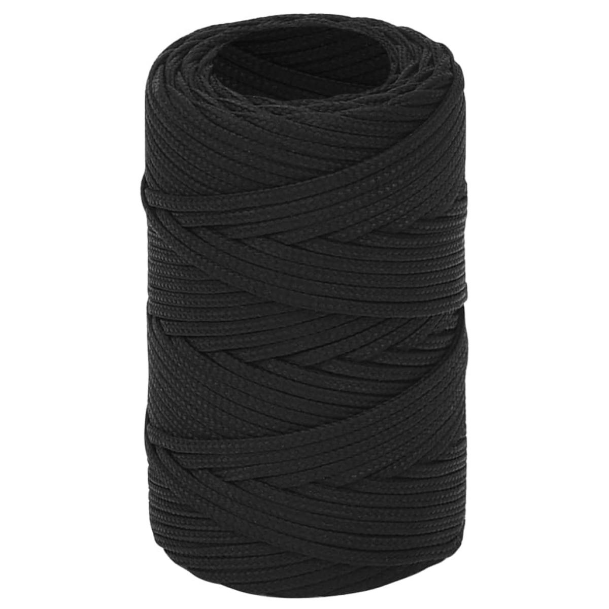 Cuerda de barco polipropileno negro intenso 2 mm 500 m