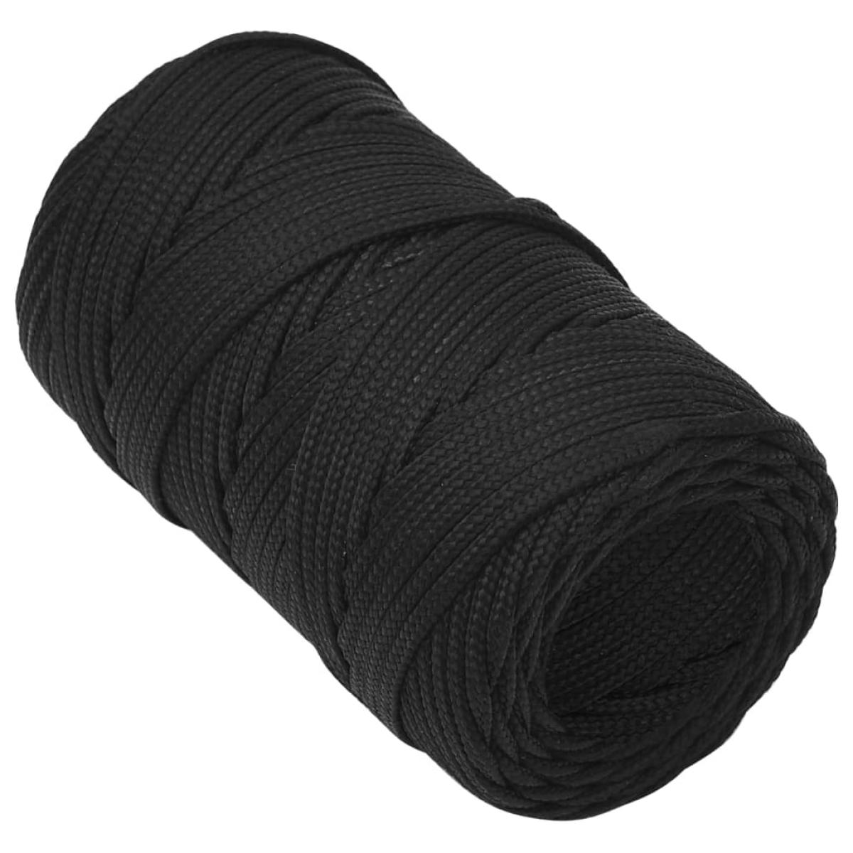 Cuerda de barco polipropileno negro intenso 2 mm 500 m