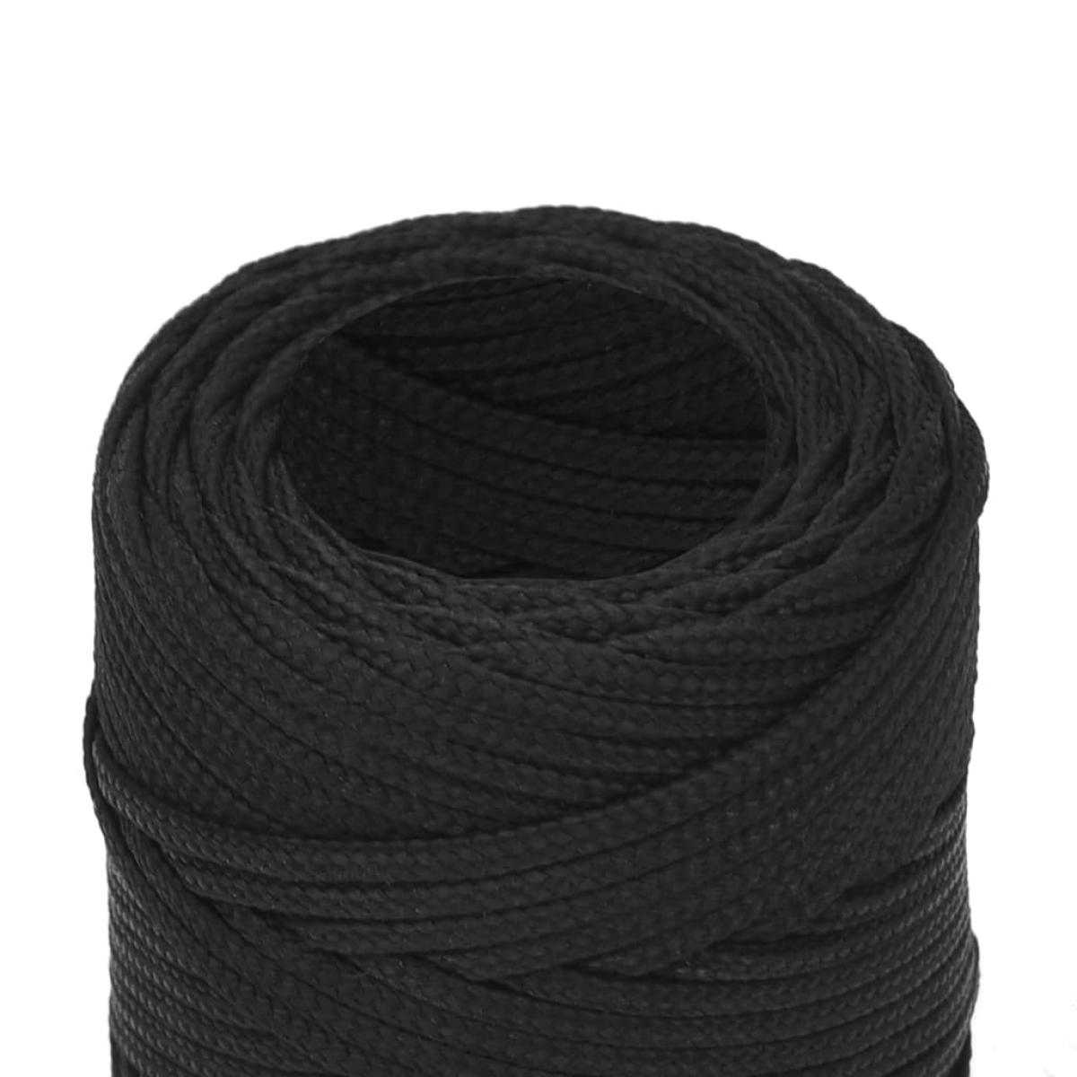 Cuerda de barco polipropileno negro intenso 2 mm 500 m