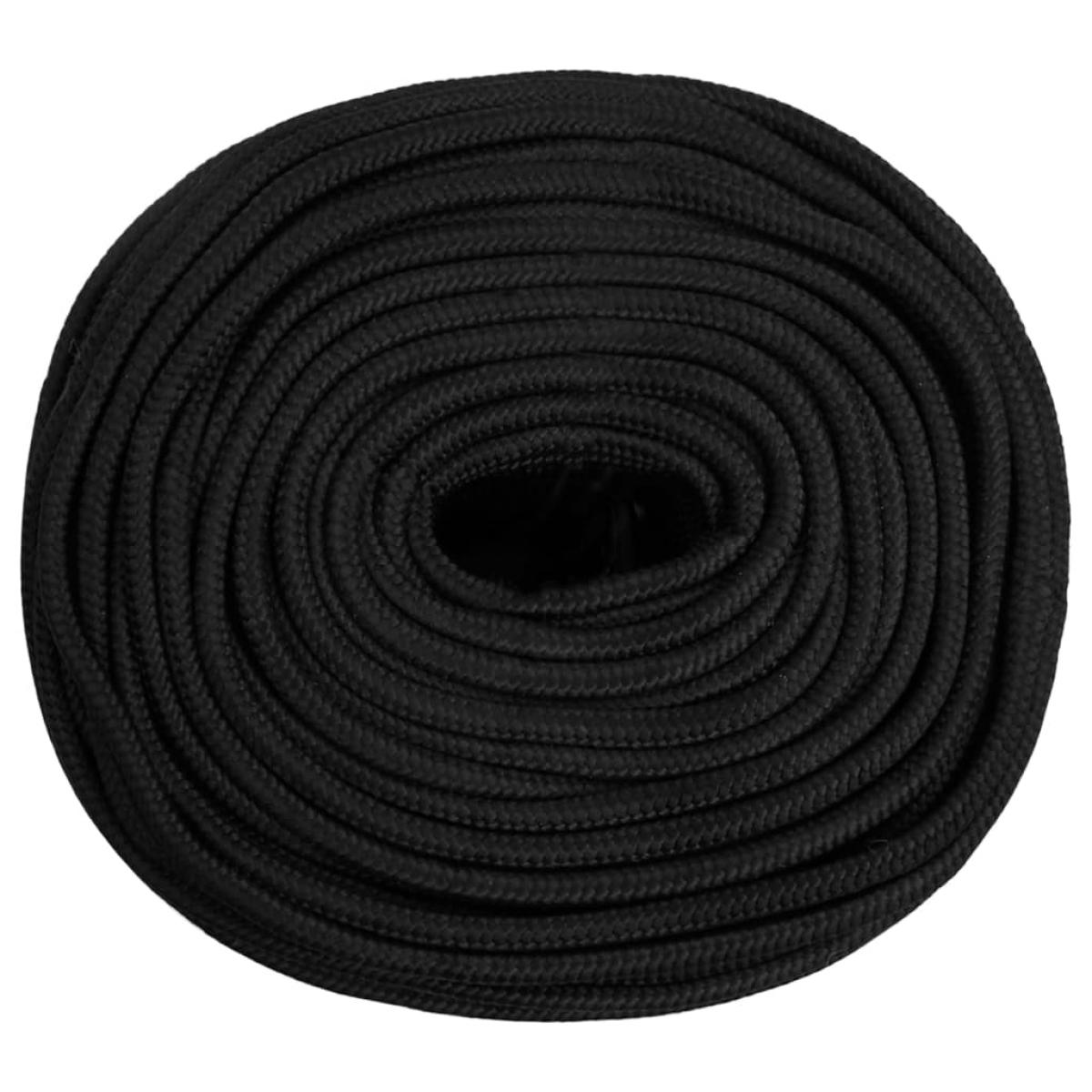 Cuerda de barco polipropileno negro intenso 6 mm 25 m