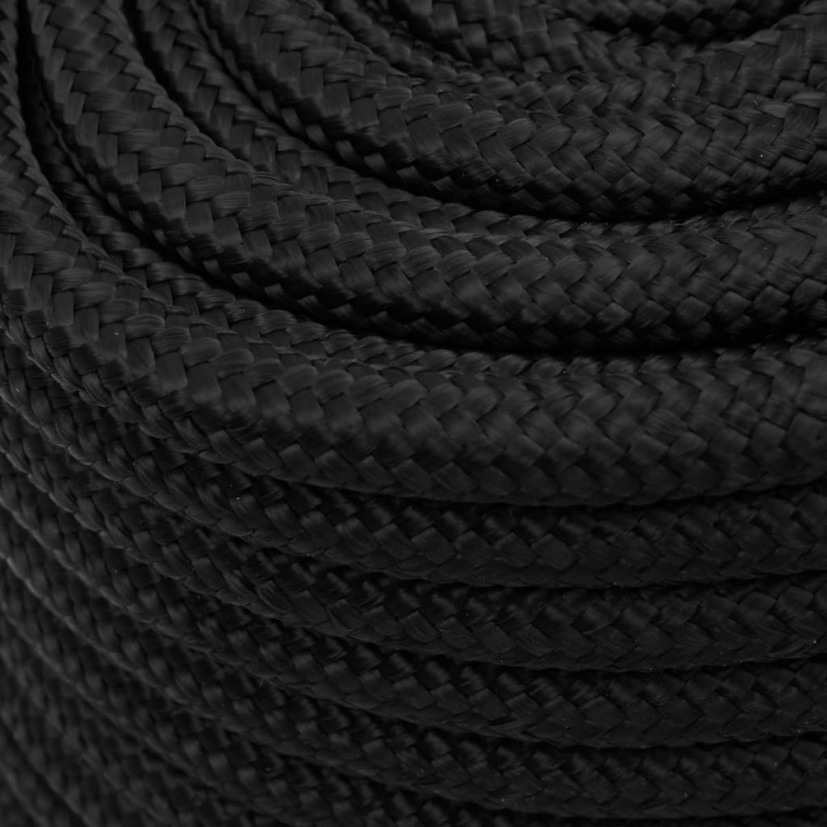 Cuerda de barco polipropileno negro intenso 18 mm 50 m