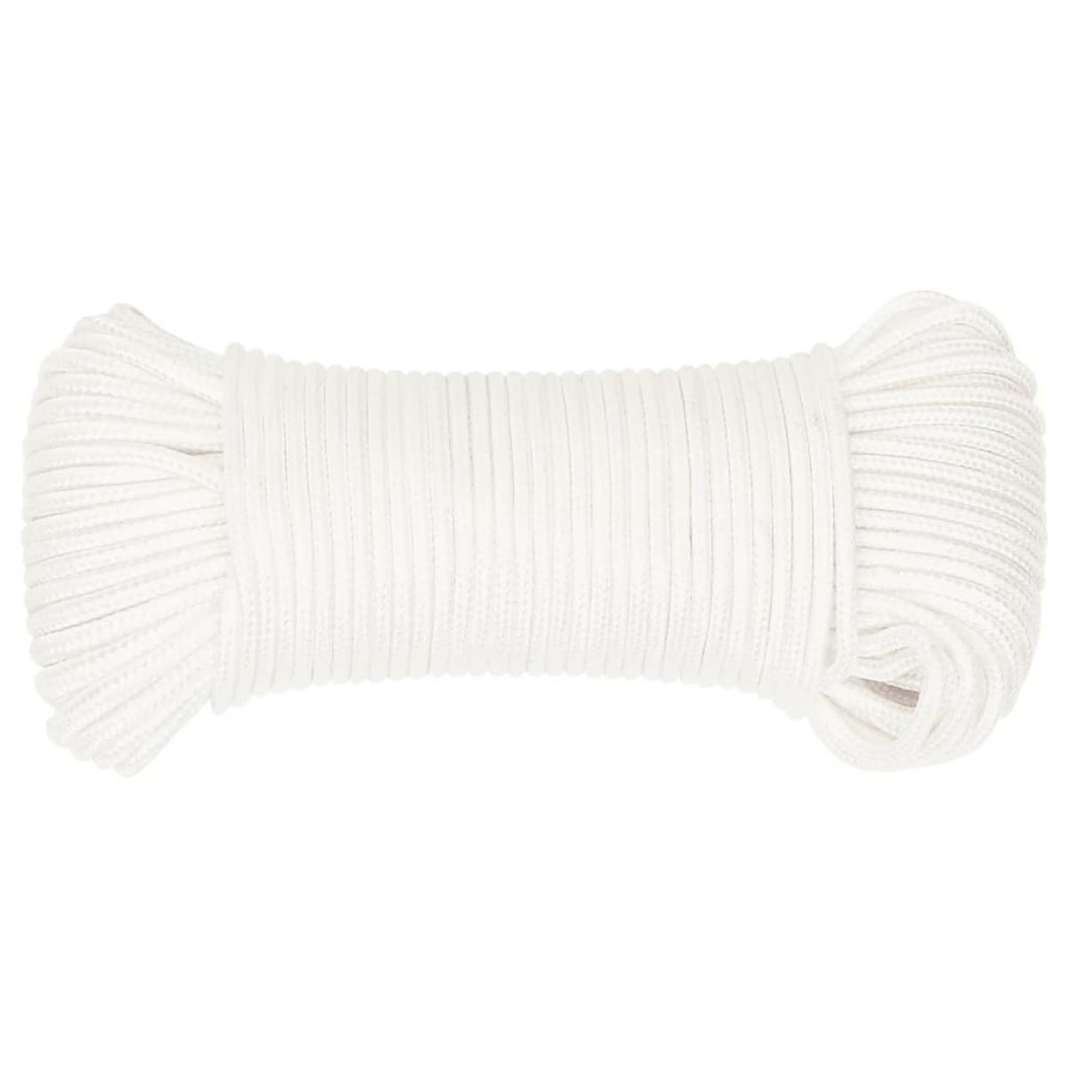 Cuerda de barco polipropileno blanco intenso 4 mm 25 m