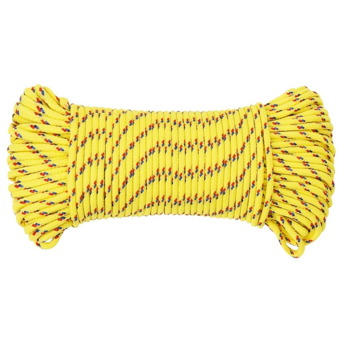 Cuerda de barco polipropileno amarillo 4 mm 50 m