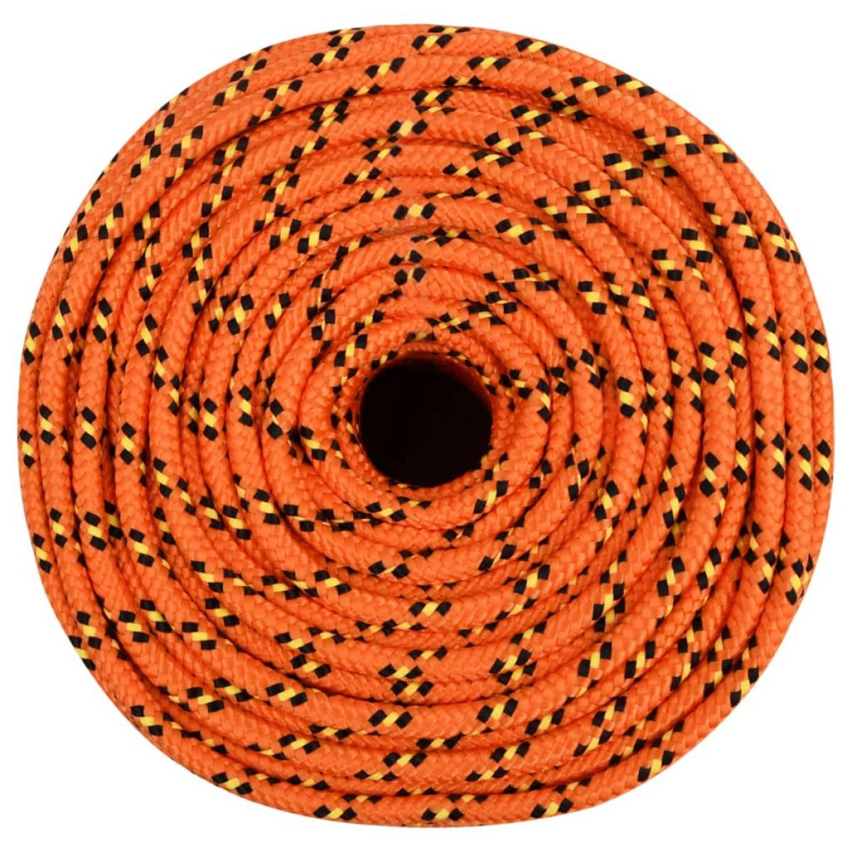 Cuerda de barco polipropileno naranja 6 mm 100 m