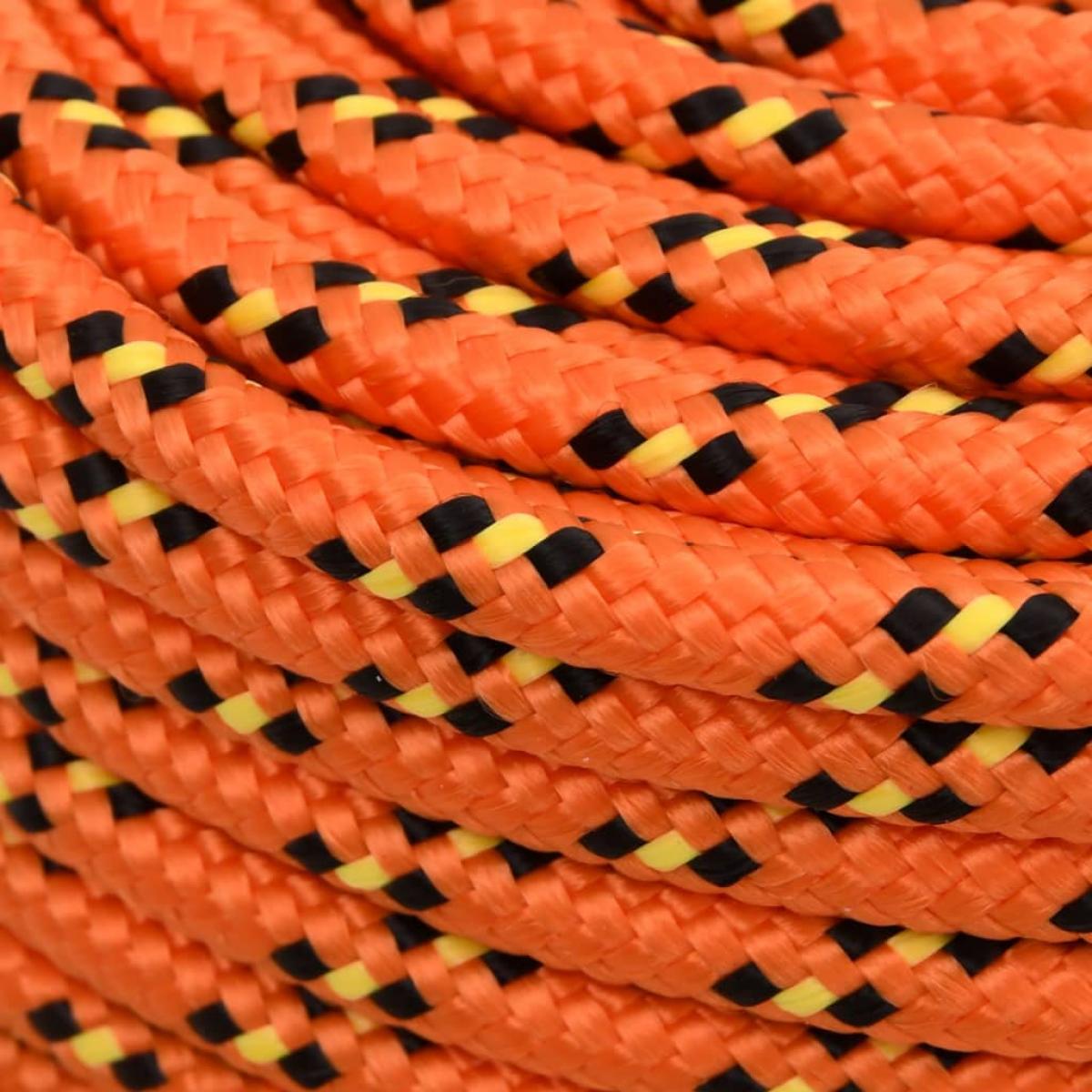 Cuerda de barco polipropileno naranja 6 mm 100 m