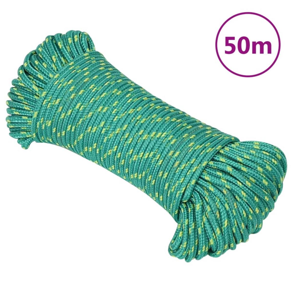 Cuerda de barco polipropileno verde 5 mm 50 m