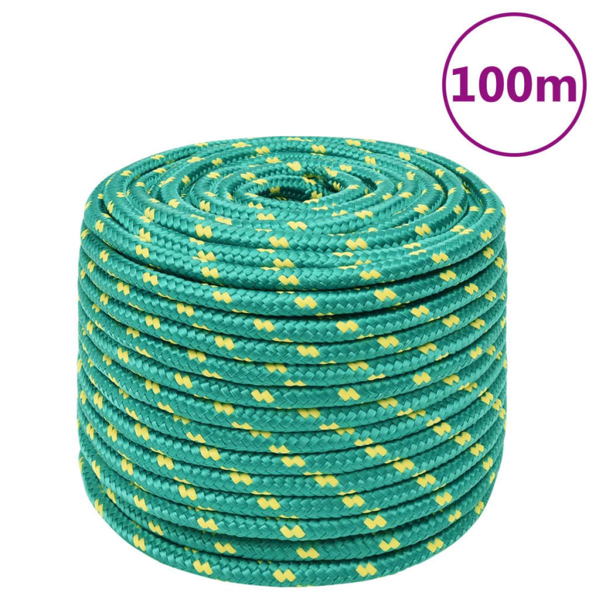 Cuerda de barco polipropileno verde 12 mm 100 m