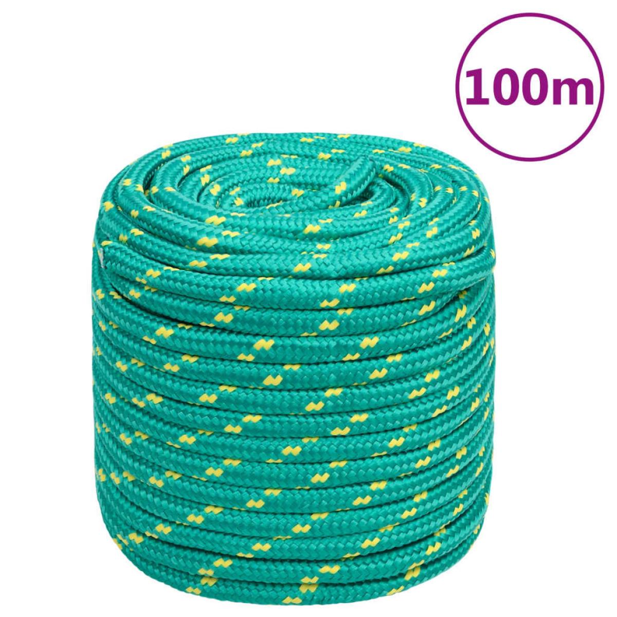 Cuerda de barco polipropileno verde 16 mm 100 m