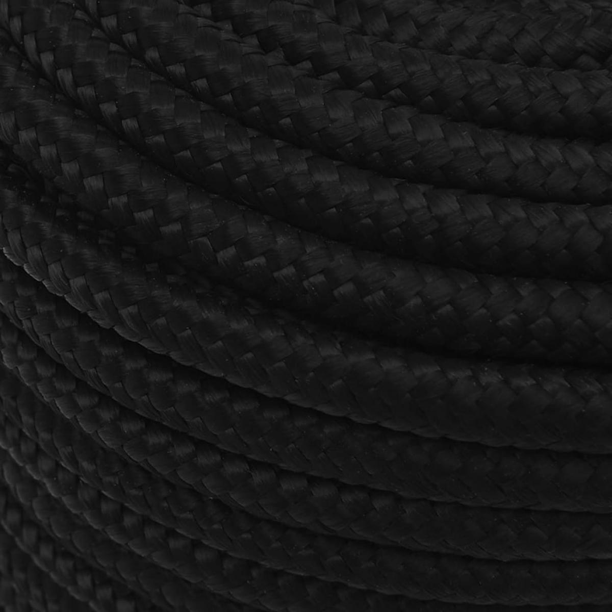 Cuerda de trabajo poliéster negro 12 mm 100 m