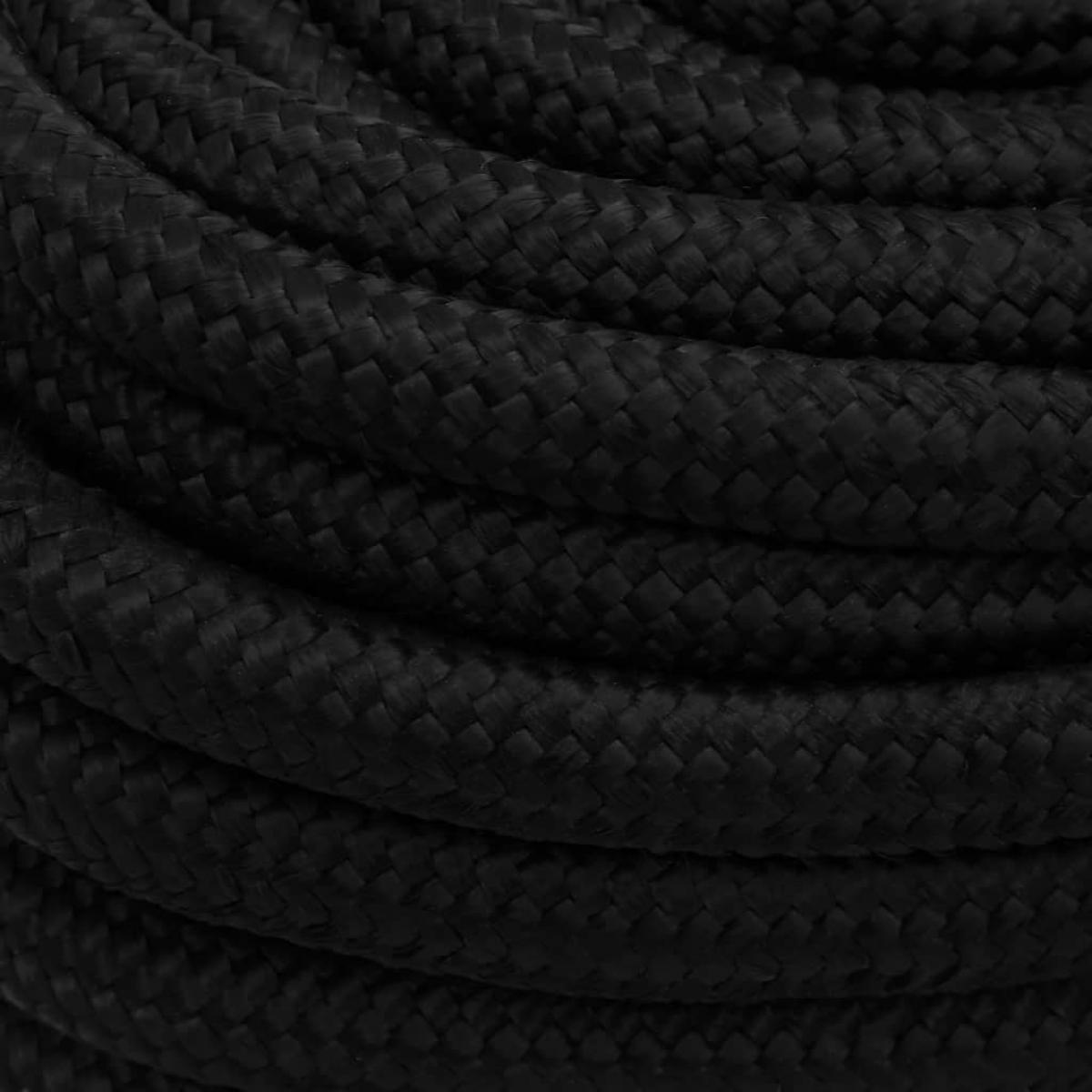 Cuerda de trabajo poliéster negro 20 mm 100 m