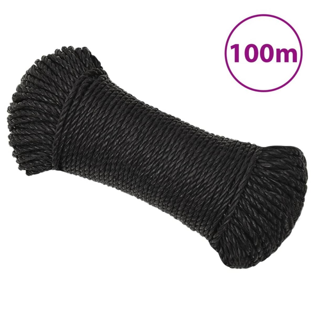 Cuerda de trabajo polipropileno negro 3 mm 100 m