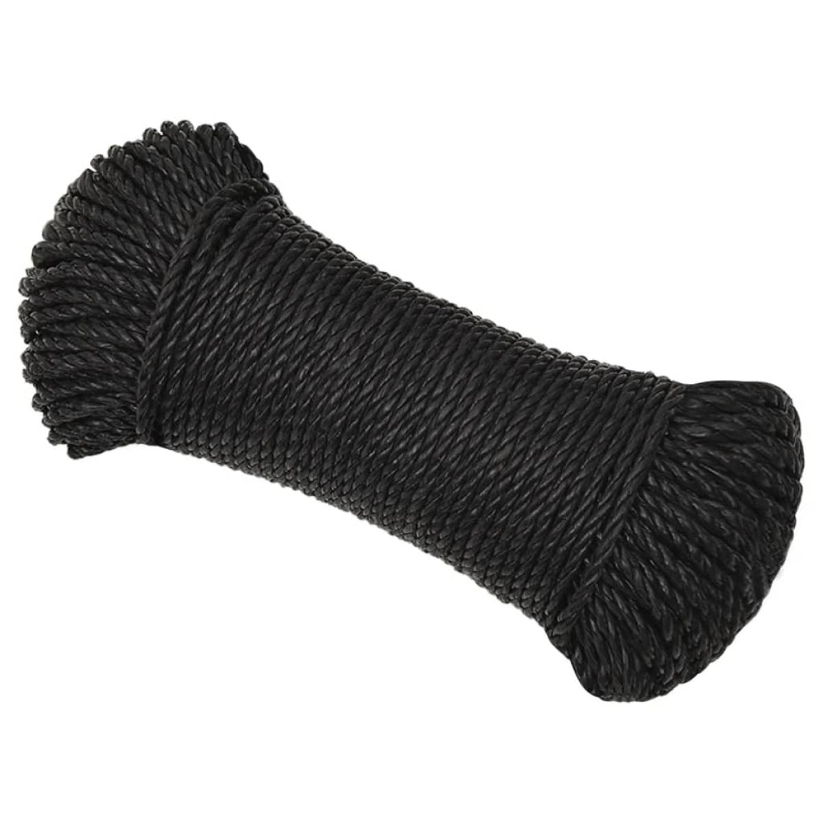 Cuerda de trabajo polipropileno negro 3 mm 100 m