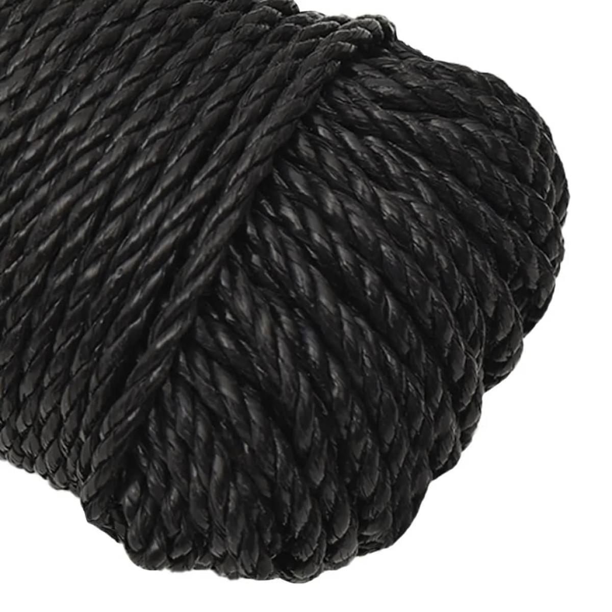 Cuerda de trabajo polipropileno negro 3 mm 100 m