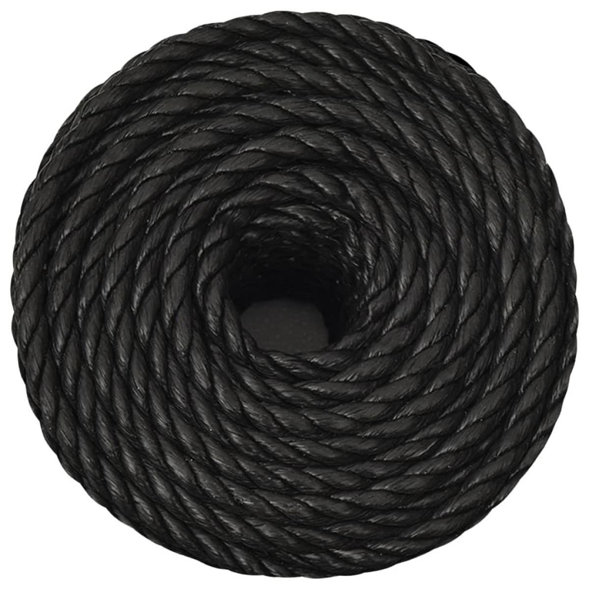 Cuerda de trabajo polipropileno negro 16 mm 100 m