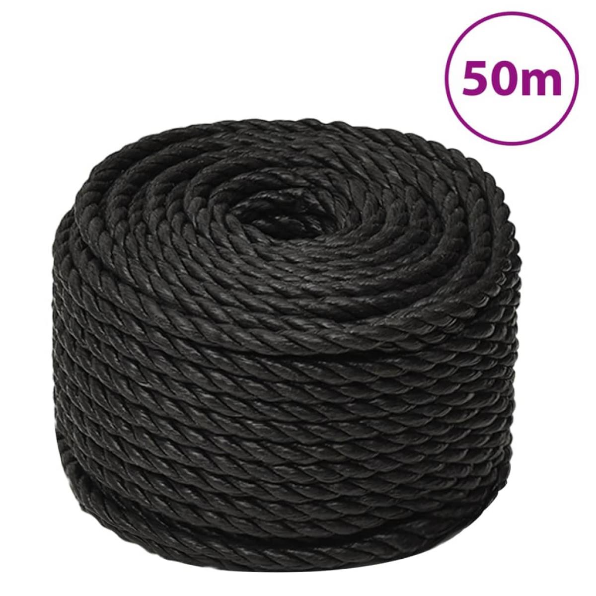 Cuerda de trabajo polipropileno negro 24 mm 50 m