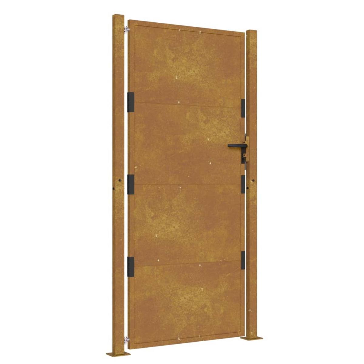 Puerta de jardín acero corten 105x205 cm