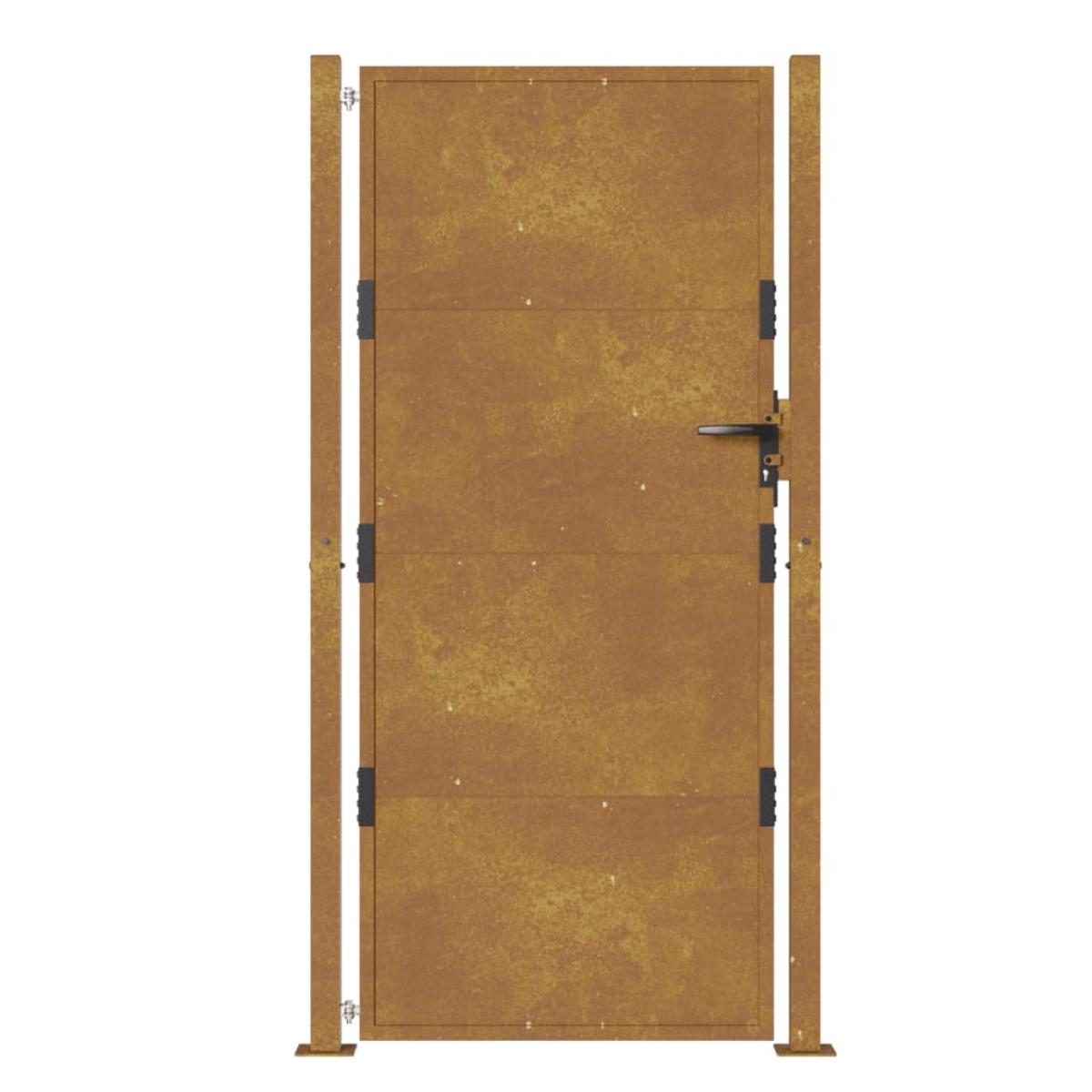 Puerta de jardín acero corten 105x205 cm