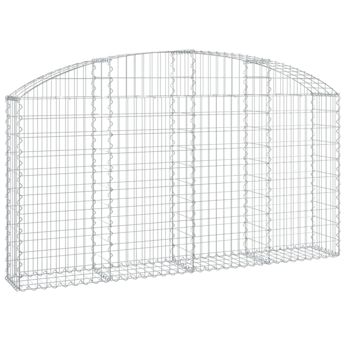 Cesta gaviones forma arco hierro galvanizado 200x30x100/120 cm
