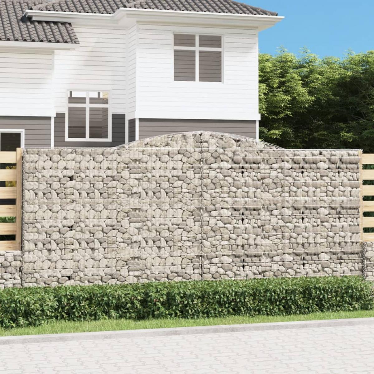 Cesta gaviones forma arco hierro galvanizado 400x30x180/200 cm