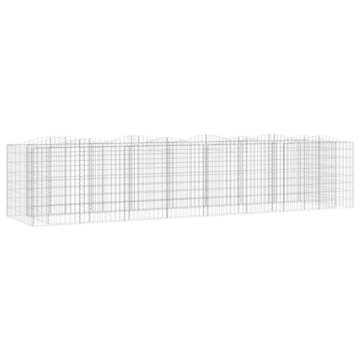 Arriate de gaviones forma arco hierro galvanizado 400x100x100cm