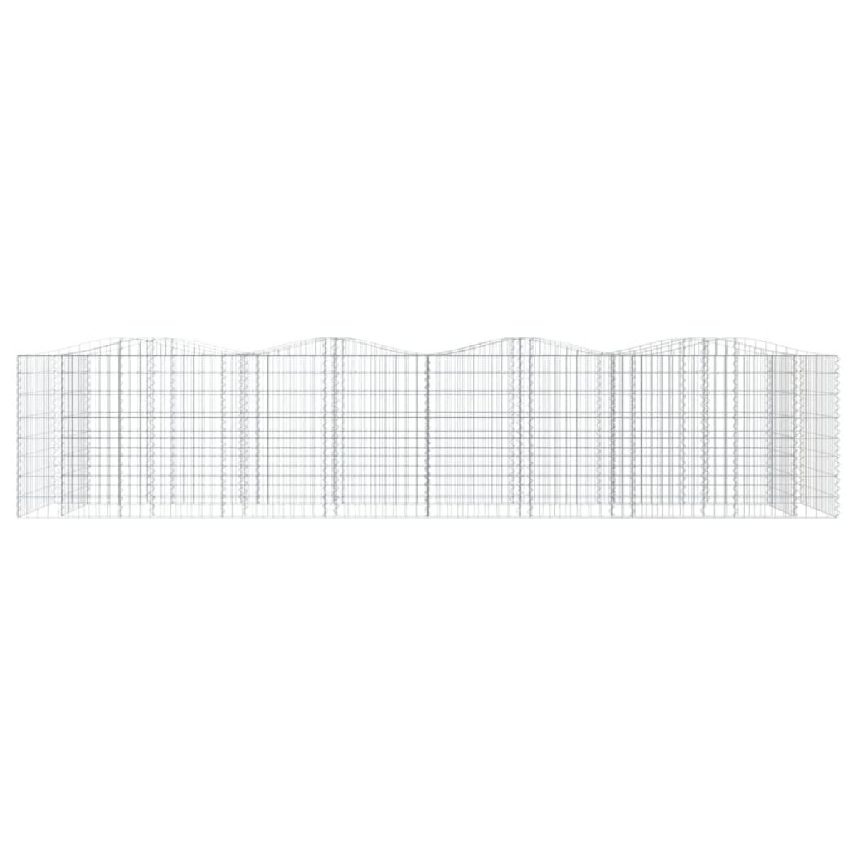 Arriate de gaviones forma arco hierro galvanizado 400x100x100cm