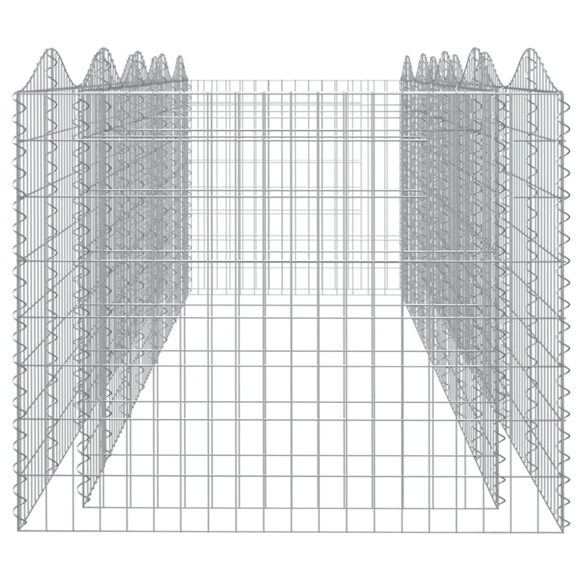 Arriate de gaviones forma arco hierro galvanizado 400x100x100cm
