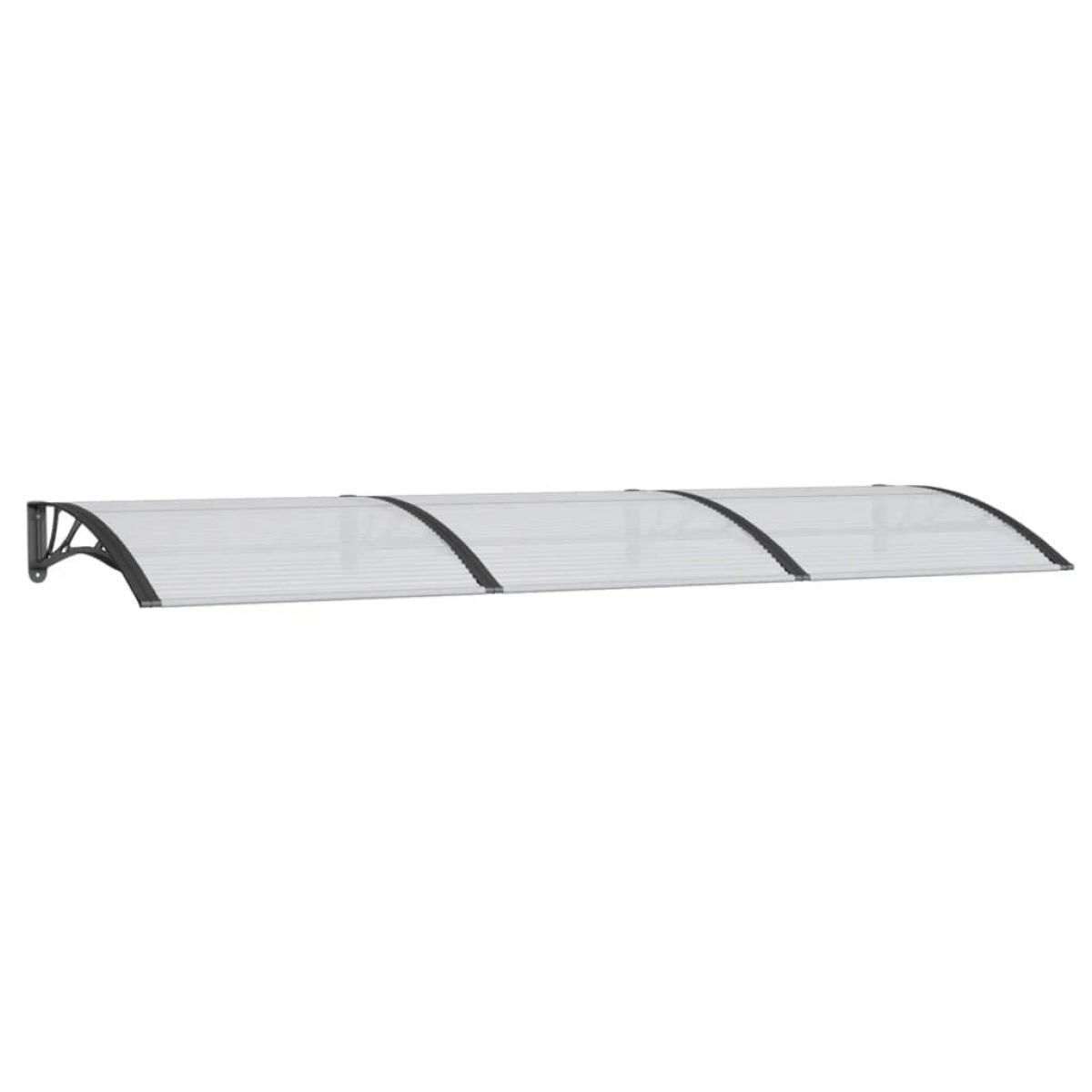 Marquesina de puerta policarbonato negro 300x100 cm