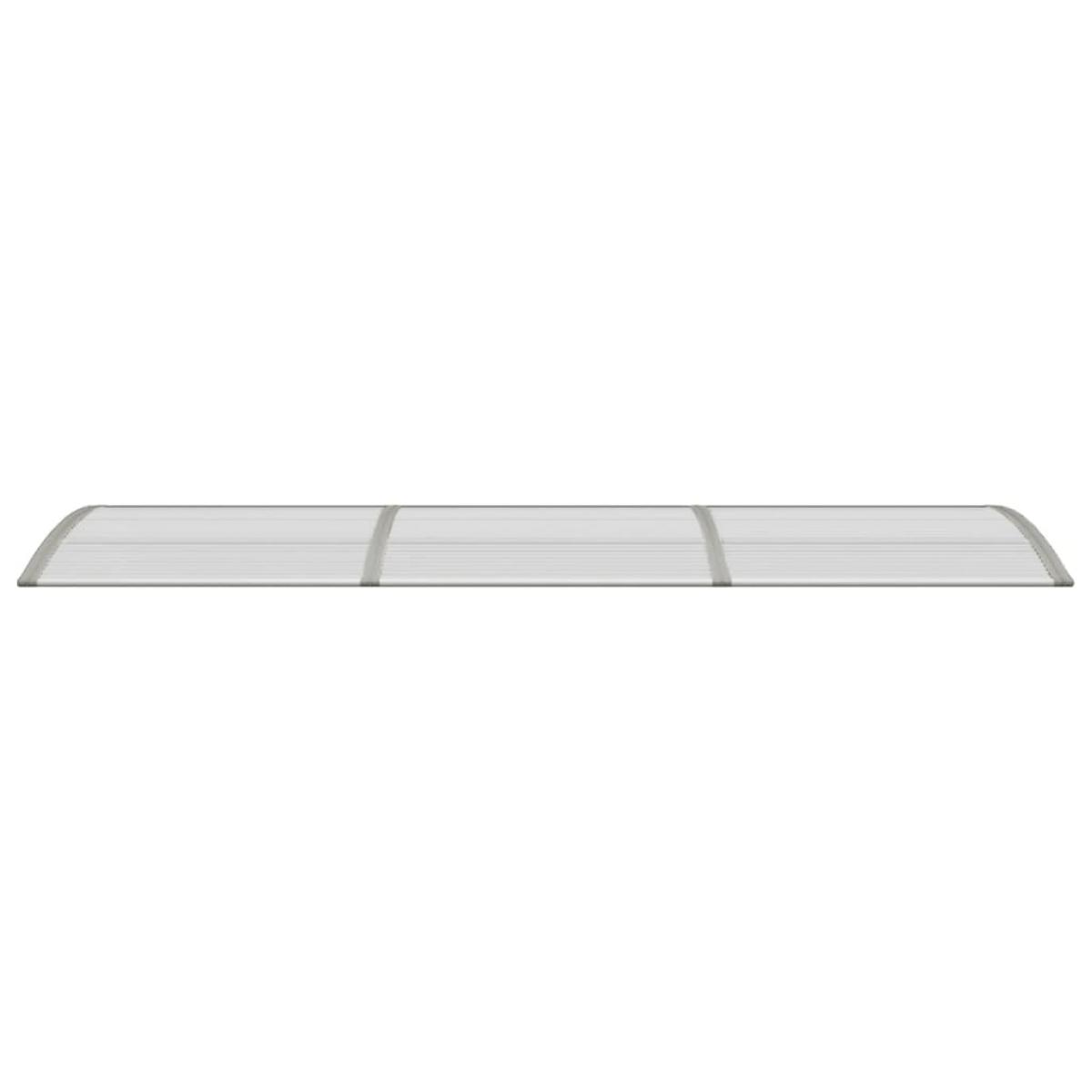 Marquesina de puerta policarbonato gris 300x75 cm