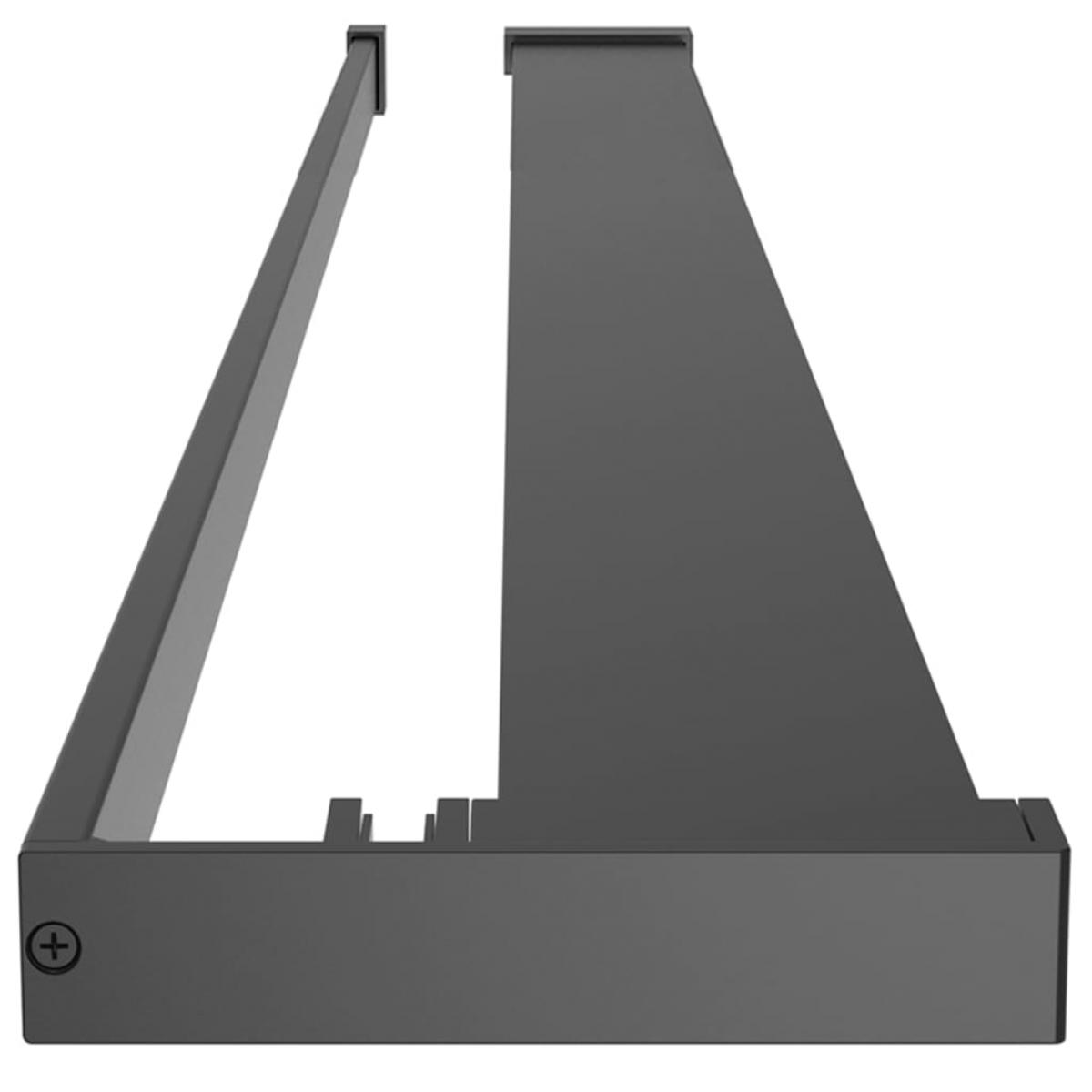 Estante para pared de ducha aluminio negro 115 cm