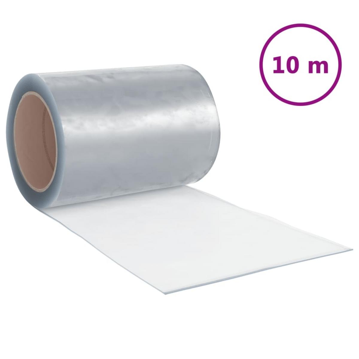 Tira de cortina para puertas PVC transparente 300x2,6 mm 10 m