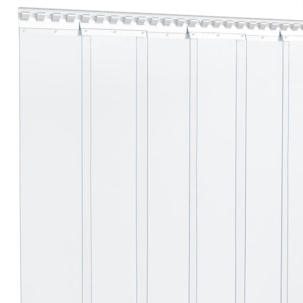 Tira de cortina para puertas PVC transparente 300x2,6 mm 10 m