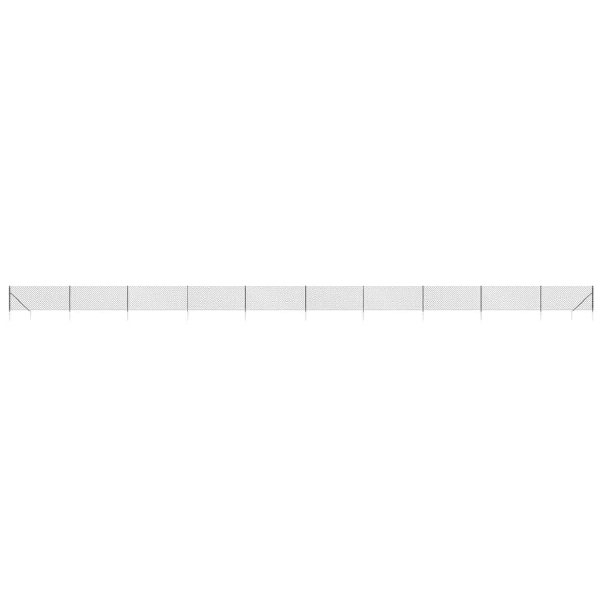 Cerca de alambre con pinchos de anclaje gris antracita 0,8x25 m