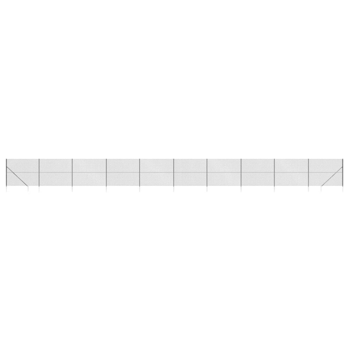Cerca de alambre con pinchos de anclaje gris antracita 1,8x25 m