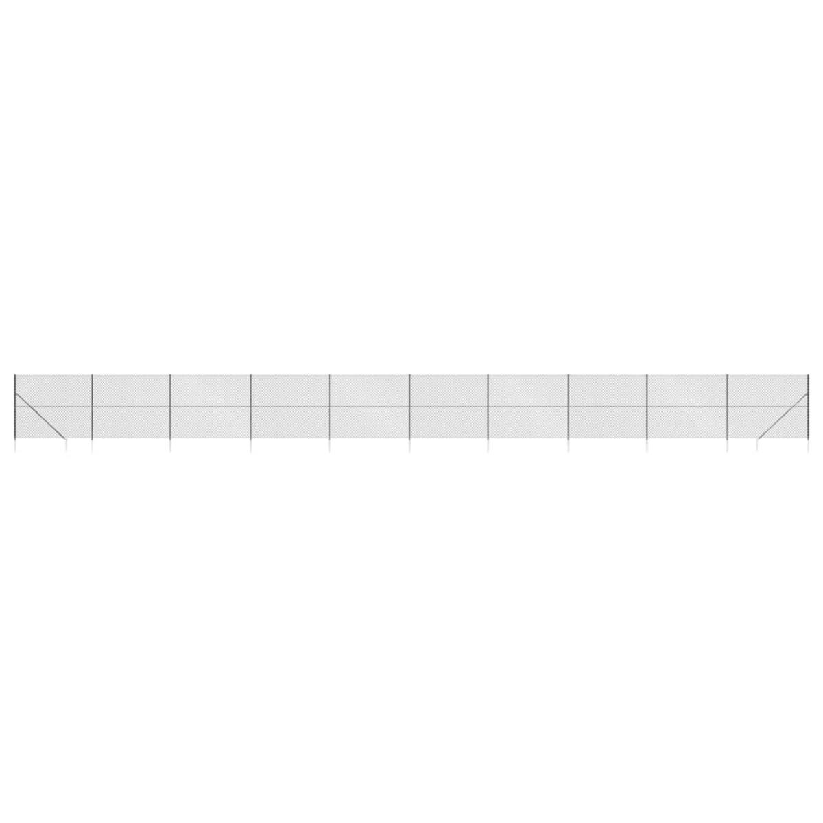 Cerca de alambre con pinchos de anclaje gris antracita 2,2x25 m
